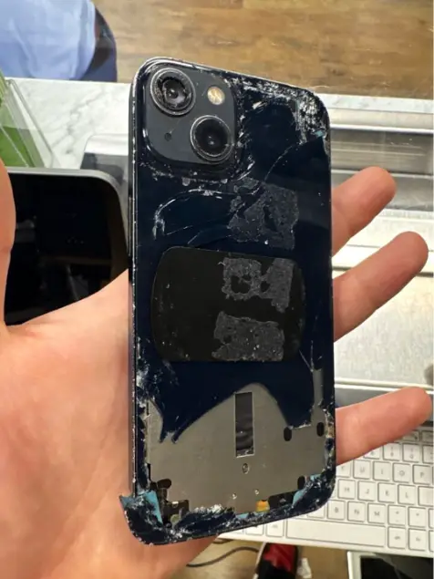 iPhone 13 back glass before